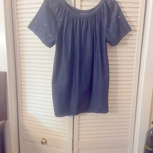 Denim tunic top